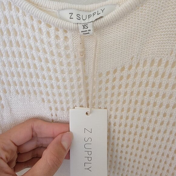 Z SUPPLY Praya Fleur Crochet Midi Dress in Natural XS BRAND NEW - Picture 9 of 13